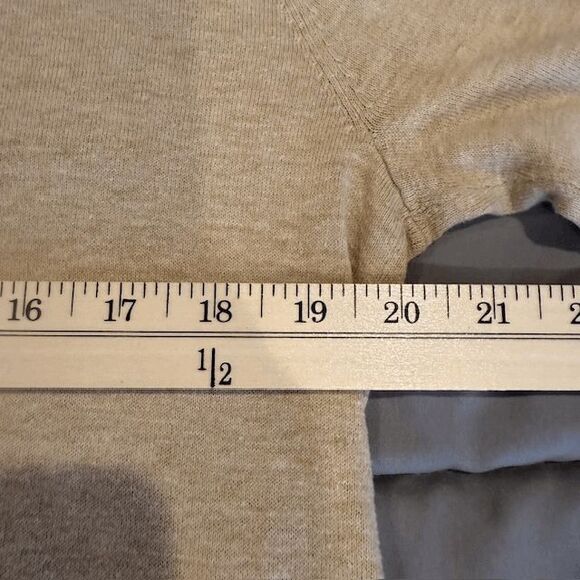 Raffi Silk Blend Sweater Polo Short Sleeves Marled Tan Soft Men's Size Medium - Picture 10 of 12